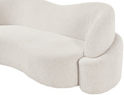 Principessa 90" Boucle Fabric Upholstered Sofa in Cream - 108Cream-S