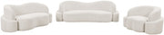 Principessa 90" Boucle Fabric Upholstered Sofa in Cream - 108Cream-S
