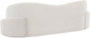 Principessa 90" Boucle Fabric Upholstered Sofa in Cream - 108Cream-S