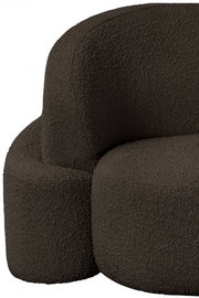 Principessa Boucle Fabric Upholstered Chair in Brown - 108Brown-C