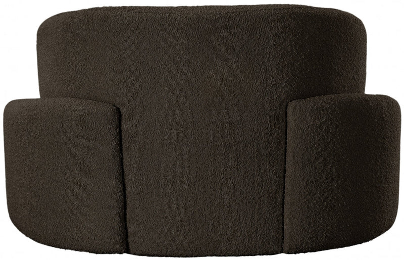 Principessa Boucle Fabric Upholstered Chair in Brown - 108Brown-C