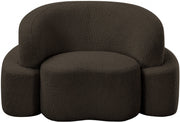 Principessa Boucle Fabric Upholstered Chair in Brown - 108Brown-C