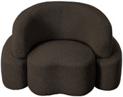 Principessa Boucle Fabric Upholstered Chair in Brown - 108Brown-C