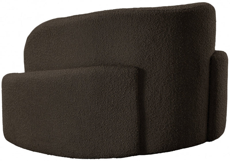 Principessa Boucle Fabric Upholstered Chair in Brown - 108Brown-C