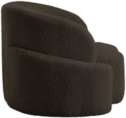 Principessa Boucle Fabric Upholstered Chair in Brown - 108Brown-C