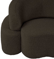 Principessa Boucle Fabric Upholstered Chair in Brown - 108Brown-C