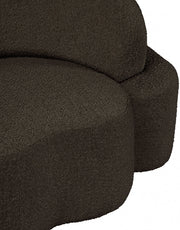 Principessa Boucle Fabric Upholstered Chair in Brown - 108Brown-C