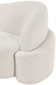 Principessa Boucle Fabric Upholstered Chair in Cream - 108Cream-C