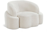 Principessa Boucle Fabric Upholstered Chair in Cream - 108Cream-C