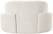 Principessa Boucle Fabric Upholstered Chair in Cream - 108Cream-C