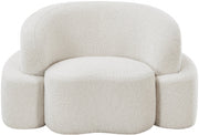Principessa Boucle Fabric Upholstered Chair in Cream - 108Cream-C