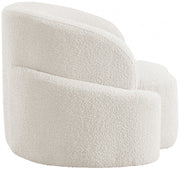 Principessa Boucle Fabric Upholstered Chair in Cream - 108Cream-C