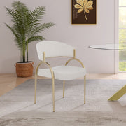 Privet Linen Textured Fabric Upholstered Dining Chair in Beige, Set of 2 - 930Beige-C