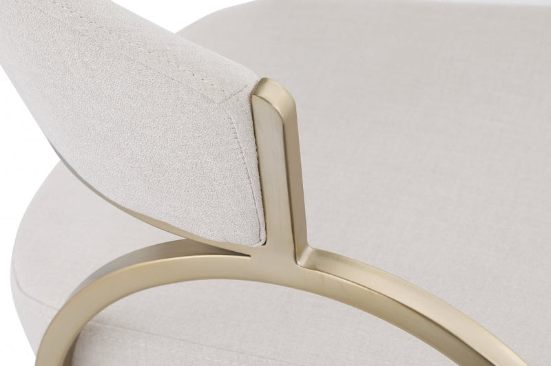 Privet Linen Textured Fabric Upholstered Dining Chair in Beige, Set of 2 - 930Beige-C
