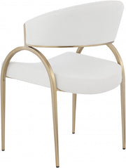 Privet Linen Textured Fabric Upholstered Dining Chair in Cream, Set of 2 - 930Cream-C