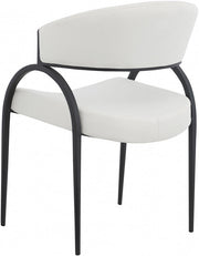Privet Linen Textured Fabric Upholstered Dining Chair in Cream, Set of 2 - 931Cream-C