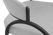 Privet Linen Textured Fabric Upholstered Dining Chair in Grey, Set of 2 - 931Grey-C