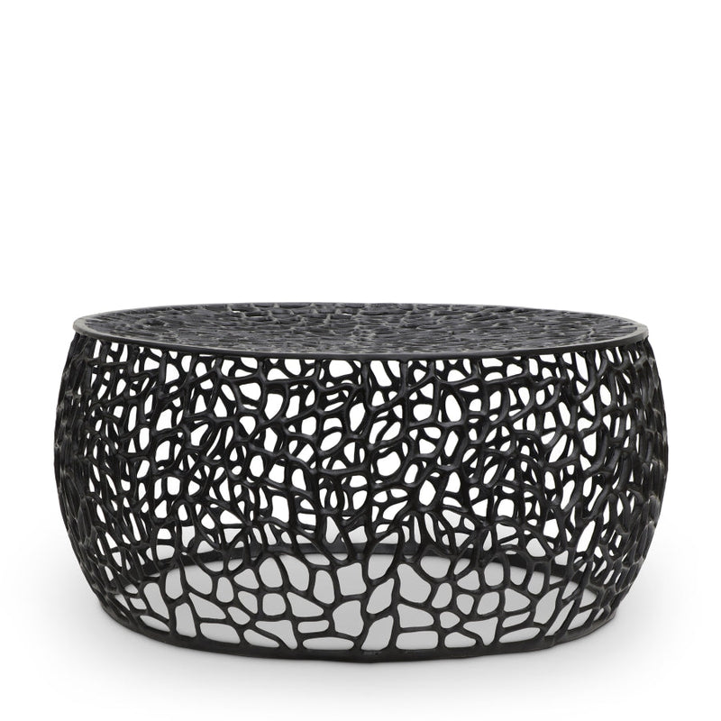Priya Aluminum Coffee Table in Black - 224Black-C