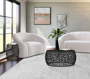 Priya Aluminum Coffee Table in Black - 224Black-C