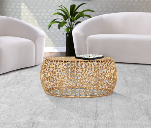 Priya Aluminum Coffee Table in Gold - 224Gold-C