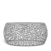 Priya Aluminum Coffee Table in Silver - 224Silver-C
