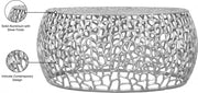 Priya Aluminum Coffee Table in Silver - 224Silver-C