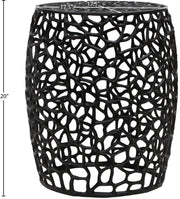 Priya Aluminum End Table in Black - 224Black-E