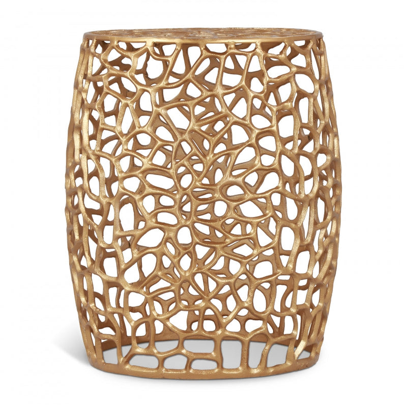 Priya Aluminum End Table in Gold - 224Gold-E