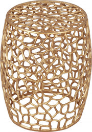 Priya Aluminum End Table in Gold - 224Gold-E