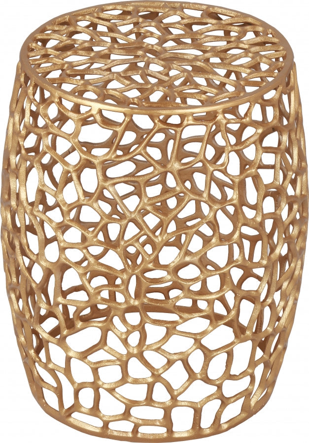 Priya Aluminum End Table in Gold - 224Gold-E