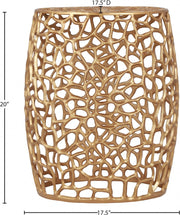 Priya Aluminum End Table in Gold - 224Gold-E