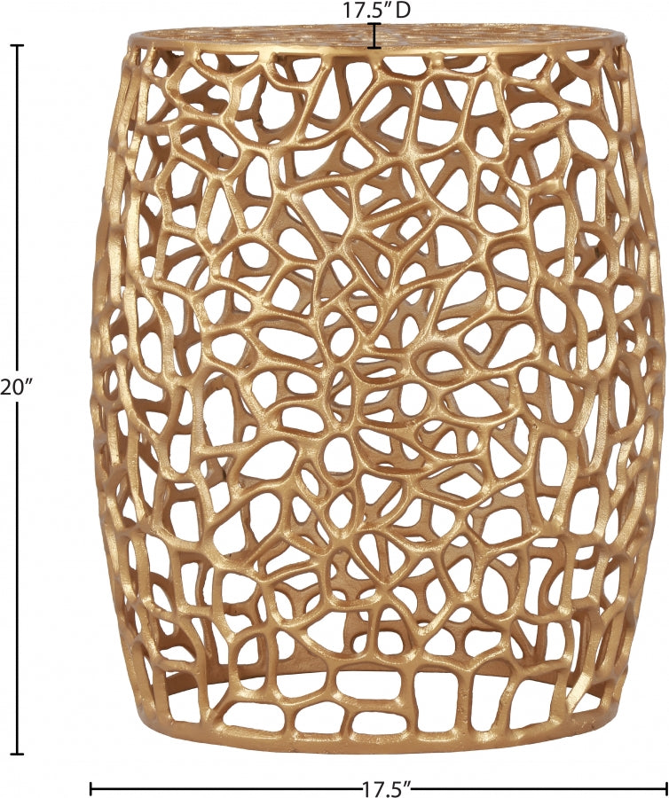 Priya Aluminum End Table in Gold - 224Gold-E