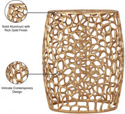 Priya Aluminum End Table in Gold - 224Gold-E