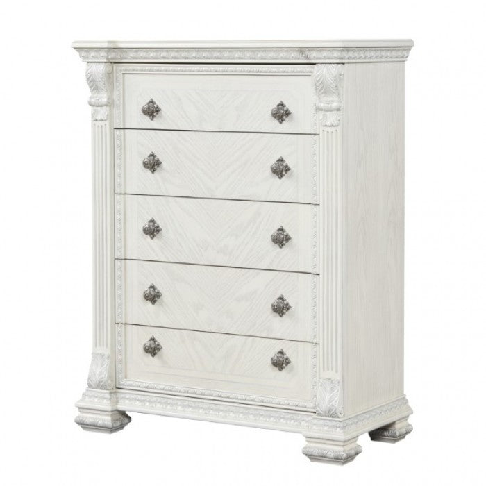 Promenade Wire Brushed White Chest - FM70001WH-C