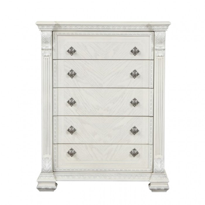 Promenade Wire Brushed White Chest - FM70001WH-C