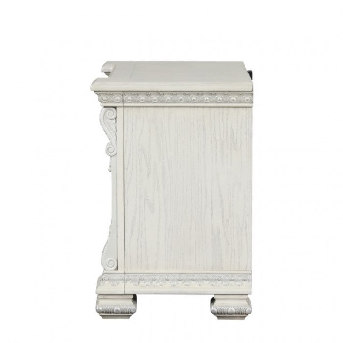 Promenade Wire Brushed White Nightstand - FM70001WH-N