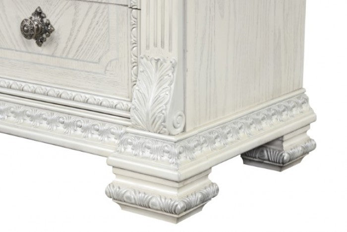 Promenade Wire Brushed White Nightstand - FM70001WH-N