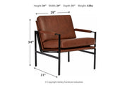 Puckman Brown/Silver Finish Accent Chair - Gate FurnitureAccent Chair