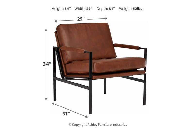 Puckman Brown/Silver Finish Accent Chair - Gate FurnitureAccent Chair