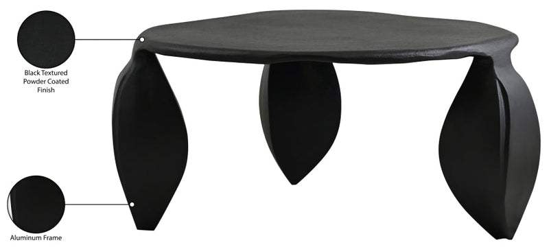 Pueblo Aluminum Coffee Table in Black - 99044Black-CT