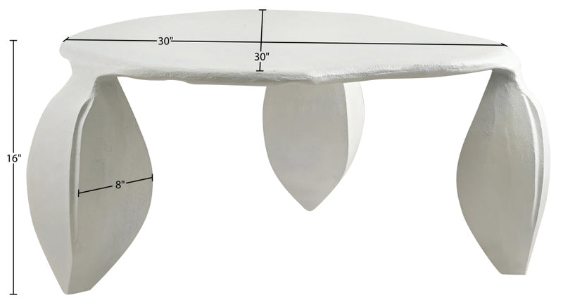 Pueblo Aluminum Coffee Table in Cream - 99044Cream-CT
