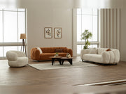 Puffy 3-pieces (Sofa & Loveseat & Chair) Livingroom Set in Cream - Brown - 200-SIM-PUF-ERATO08-ERATO07-321