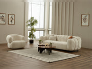 Puffy 3-pieces (Sofa & Loveseat & Chair) Livingroom Set in Cream - Brown - 200-SIM-PUF-ERATO08-ERATO07-321