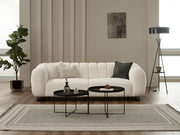 Puffy 3-pieces (Sofa & Loveseat & Chair) Livingroom Set in White - Black - 200-SIM-PUF-ERATO01-ERATO16-321