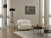 Puffy 3-pieces (Sofa & Loveseat & Chair) Livingroom Set in White - Black - 200-SIM-PUF-ERATO01-ERATO16-321