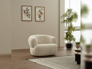 Puffy 3-pieces (Sofa & Loveseat & Chair) Livingroom Set in White - Black - 200-SIM-PUF-ERATO01-ERATO16-321