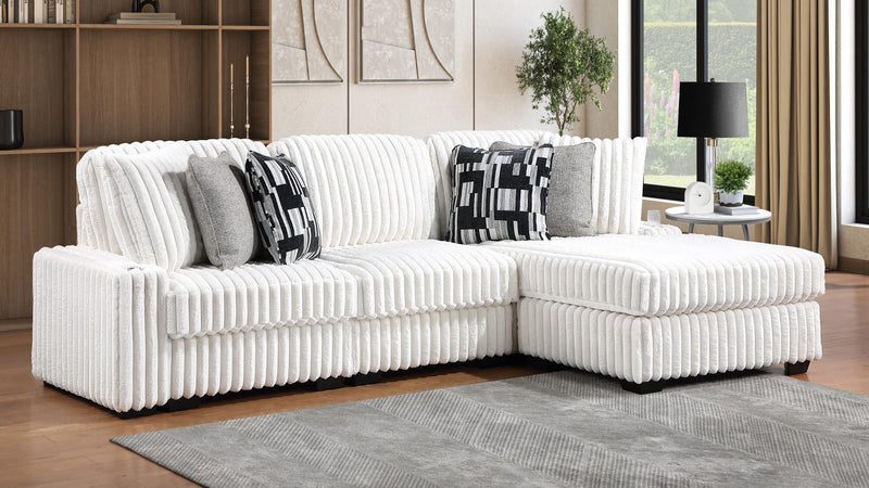 PUFFY SECTIONAL IN CREAM - PUFFY SECTIONAL IN CREAM