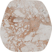 Puglia Marble Top And Oak Wood Base End Table in Cream - 99057Breccia-ET