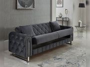 Puma 3-pieces (Sofa & Loveseat & Chair) Livingroom in Anthracite - 200-SIM-PUM-VELVET412-321