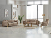 Puma 3-pieces (Sofa & Loveseat & Chair) Livingroom in Anthracite - 200-SIM-PUM-VELVET412-321
